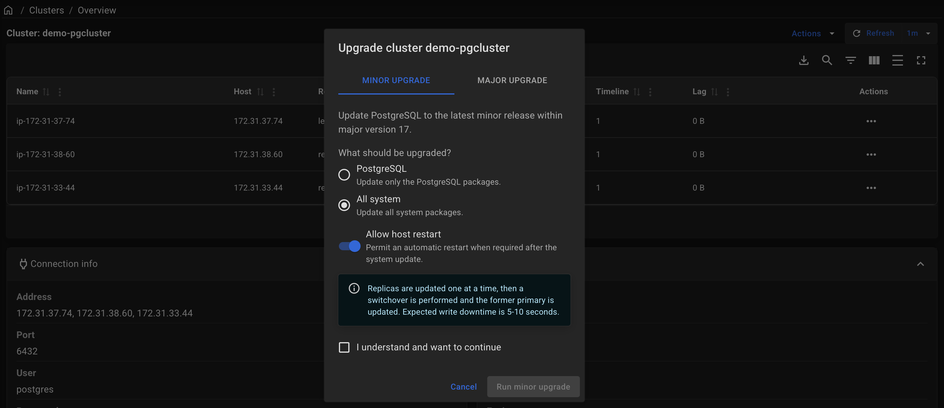 Minor system upgrade
