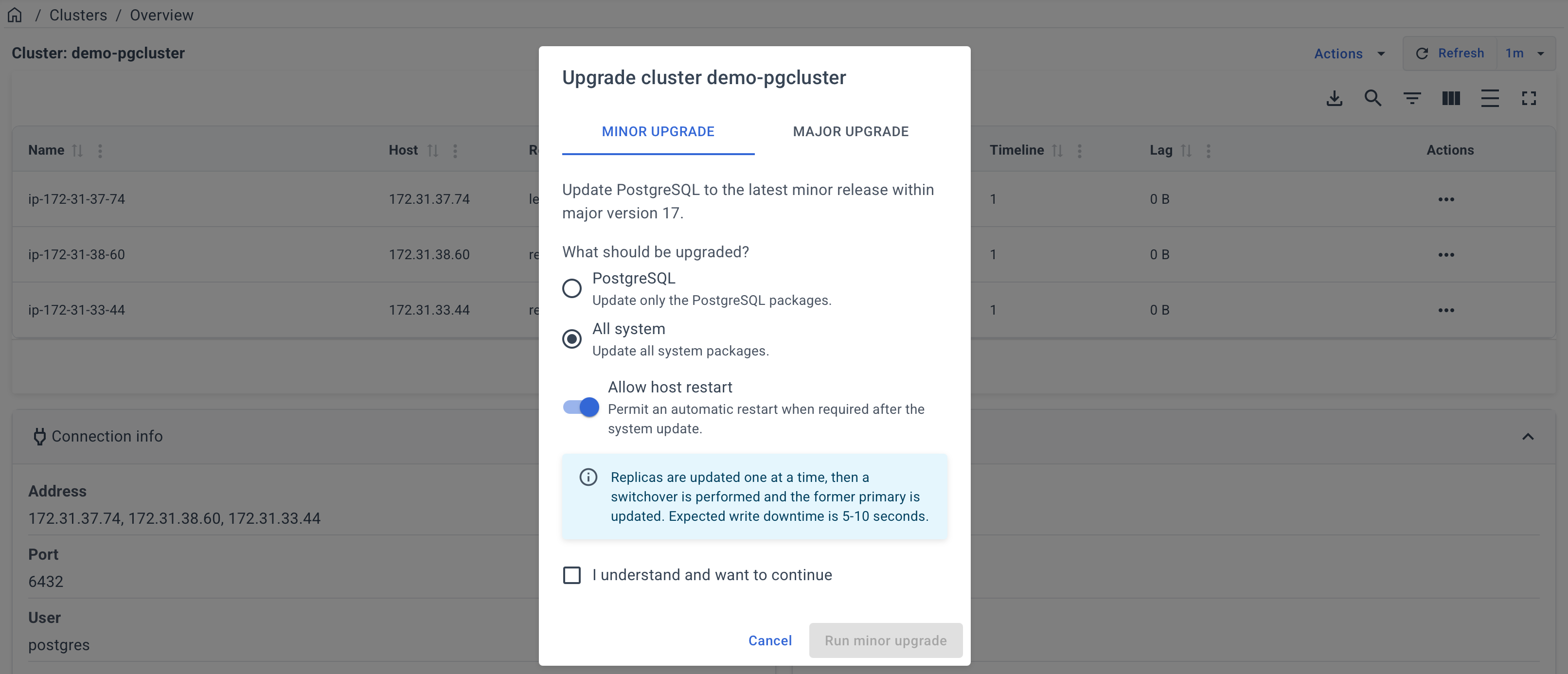 Minor system upgrade